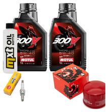 Kit d'inspection 2L 5W-40 + filtre à huile + 1x bougie pour Piaggio X8 X Evo, Gilera Fuoco Beverly MP3 LT 400 / 500 ccm