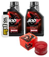 Kit d'inspection 2L 5W-40 + filtre à huile + 1x bougie pour Piaggio X8 X Evo, Gilera Fuoco Beverly MP3 LT 400 / 500 ccm