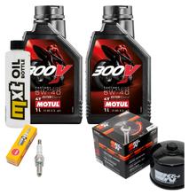 Paquete de inspección 2L 5W-40 + filtro de aceite + 1x bujía para Piaggio X8 X Evo, Gilera Fuoco Beverly MP3 LT 400 / 500 ccm