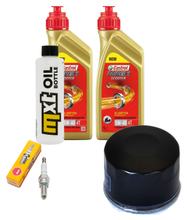 Kit d'inspection 2L 5W-40 + filtre à huile + 1x bougie pour Gilera Nexus 500 ccm
