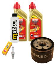 Inspektionspaket 2L 5W-40 + Ölfilter + 1x Zündkerze für Gilera Nexus 500 ccm
