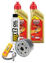 Inspektionspaket 2L 5W-40 + Ölfilter + 1x Zündkerze für Gilera Nexus SP 500 ccm