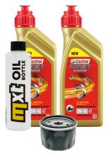 Kit d'inspection 2L 5W-40 + filtre à huile + 1x bougie pour Gilera Nexus SP 500 ccm