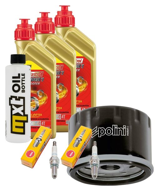 Inspection package 3L 5W-40 + oil filter + 2x spark plug for Gilera GP 800 ccm