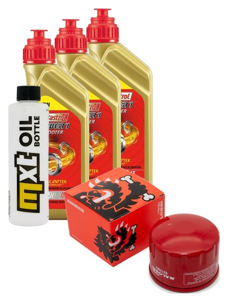 Pacchetto di ispezione 3L 5W-40 + filtro olio + 2x candela per Gilera GP 800 ccm