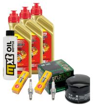 Paquete de inspección 3L 5W-40 + filtro de aceite + 2 bujías para Gilera GP 800 ccm