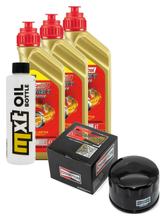 Kit d'inspection 3L 5W-40 + filtre à huile + 2 bougies pour Gilera GP 800 ccm
