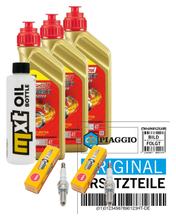 Kit d'inspection 3L 5W-40 + filtre à huile + 2 bougies pour Gilera GP 800 ccm
