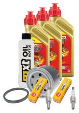 Inspektionspaket 3L 5W-40 + Ölfilter + 2x Zündkerze für Gilera GP 800 ccm