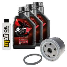 Inspektionspaket 3L 5W-40 + Ölfilter + 2x Zündkerze für Gilera GP 800 ccm