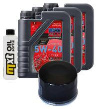Paquete de inspección 3L 5W-40 + filtro de aceite + 2 bujías para Gilera GP 800 ccm