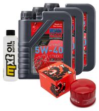 Kit d'inspection 3L 5W-40 + filtre à huile + 2 bougies pour Gilera GP 800 ccm