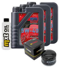Paquete de inspección 3L 5W-40 + filtro de aceite + 2 bujías para Gilera GP 800 ccm