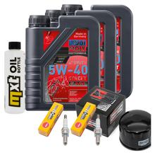 Kit d'inspection 3L 5W-40 + filtre à huile + 2 bougies pour Gilera GP 800 ccm
