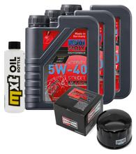 Paquete de inspección 3L 5W-40 + filtro de aceite + 2 bujías para Gilera GP 800 ccm