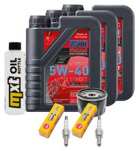 Inspectiepakket 3L 5W-40 + Oliefilter + 2x Bougie voor Gilera GP 800 ccm