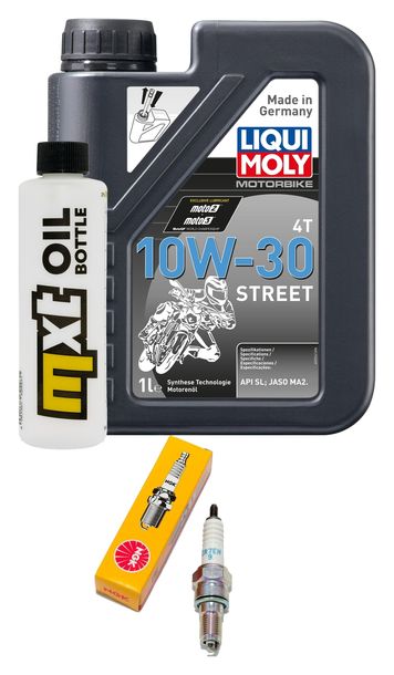 Inspektionspaket 1L 10W-30 + Ölfilter + 1x Zündkerze für Honda NHX Lead 110 ccm