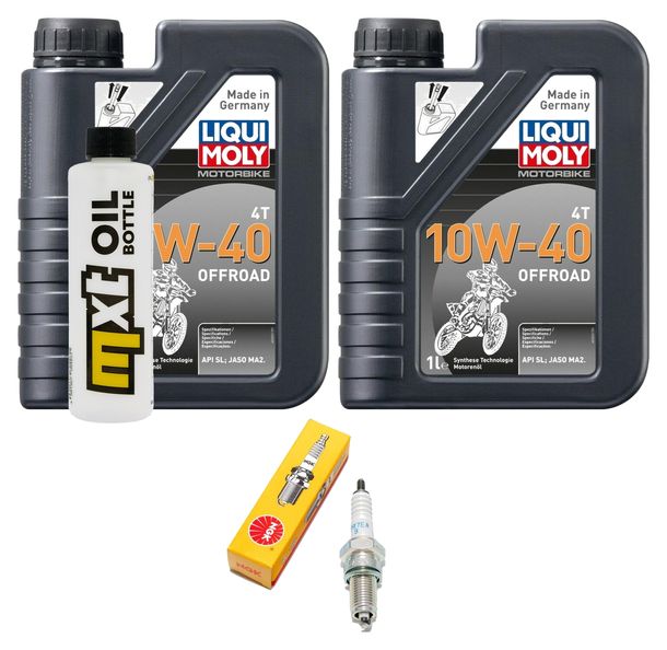Inspektionspaket 2L 10W-40 + Ölfilter + 1x Zündkerze für Honda CH Spacy, Malaguti F18 Warrior FES Foresight 125 / 250 ccm Bj. 2001