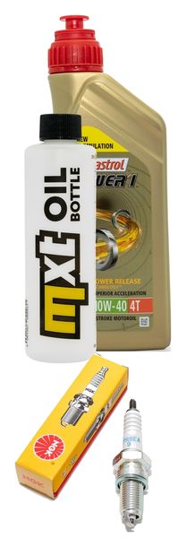 Inspektionspaket 1L 10W-40 + Ölfilter + 1x Zündkerze für Honda CN Helix Fusion 250 ccm