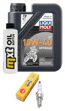 Kit d'inspection 1L 10W-40 + filtre à huile + 1x bougie pour Honda CN Helix Fusion 250 ccm