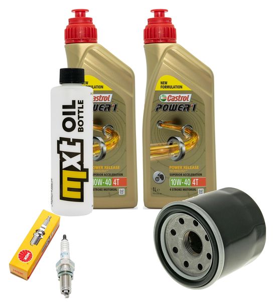 Inspektionspaket 2L 10W-40 + Ölfilter + 1x Zündkerze für Honda NSS Jazz 250 ccm
