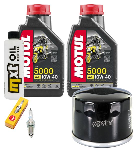 Inspektionspaket 2L 10W-40 + Ölfilter + 1x Zündkerze für Honda NSS Jazz 250 ccm