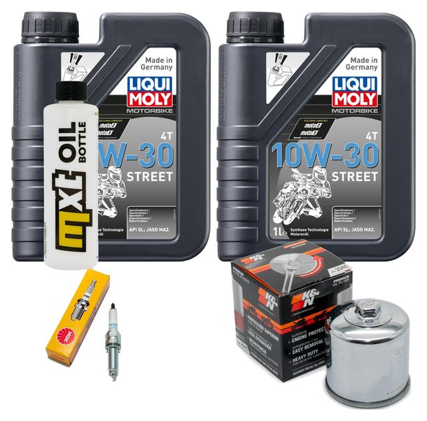 Kit d'inspection 2L 10W-30 + filtre à huile + 1x bougie d'allumage pour Honda NSS A Forza 300 ccm