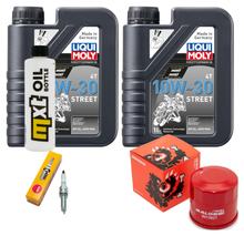 Pacchetto di ispezione 2L 10W-30 + filtro olio + 1x candela per Honda NSS A Forza 300 ccm