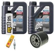 Pacchetto di ispezione 2L 10W-30 + filtro olio + 1x candela per Honda NSS A Forza 300 ccm