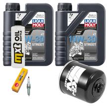 Pacchetto di ispezione 2L 10W-30 + filtro olio + 1x candela per Honda NSS A Forza 300 ccm