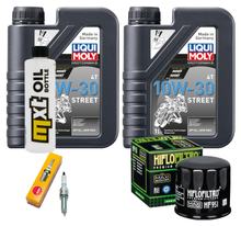 Pacchetto di ispezione 2L 10W-30 + filtro olio + 1x candela per Honda NSS A Forza 300 ccm