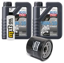 Pacchetto di ispezione 2L 10W-30 + filtro olio + 1x candela per Honda NSS A Forza 300 ccm