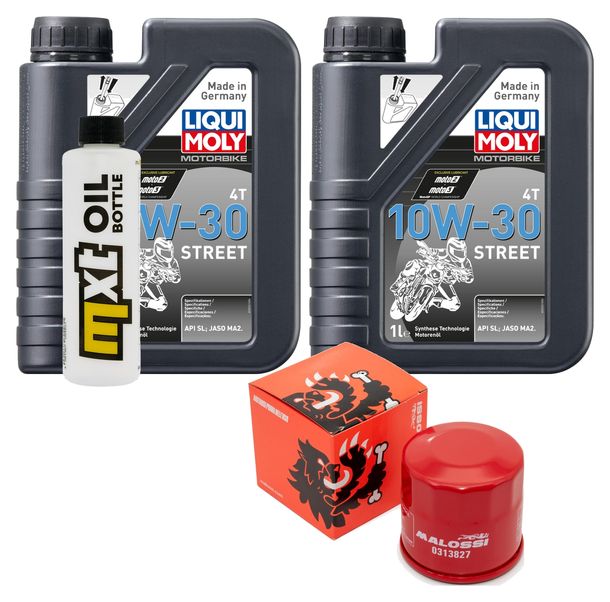 Pacchetto di ispezione 2L 10W-30 + filtro olio + 1x candela per Honda SH i 300 ccm Anno 2011