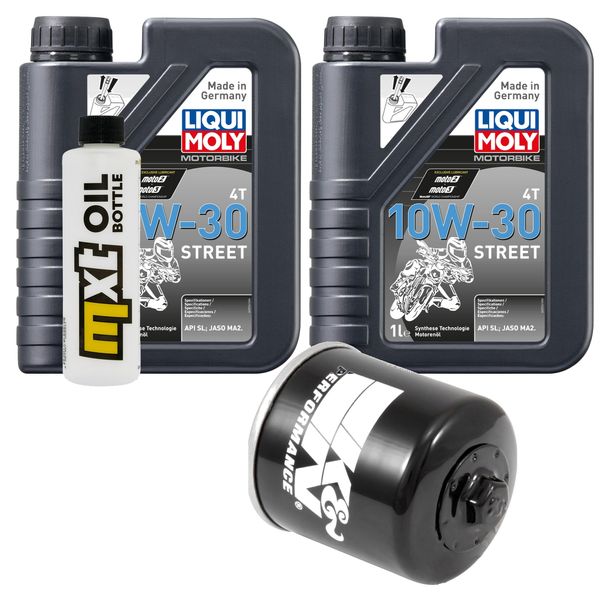 Kit d'inspection 2L 10W-30 + filtre à huile + 1x bougie d'allumage pour Honda SH i 300 ccm Année 2011