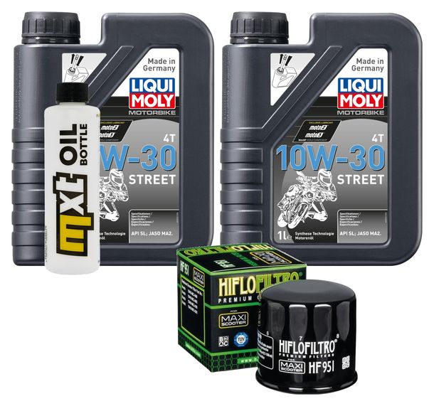 Pacchetto di ispezione 2L 10W-30 + filtro olio + 1x candela per Honda SH i 300 ccm Anno 2011