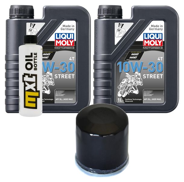 Inspektionspaket 2L 10W-30 + Ölfilter + 1x Zündkerze für Honda SH i 300 ccm Bj. 2011