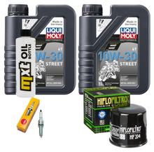 Pacchetto di ispezione 2L 10W-30 + filtro olio + 1x candela per Honda SH i 300 ccm Anno 2011