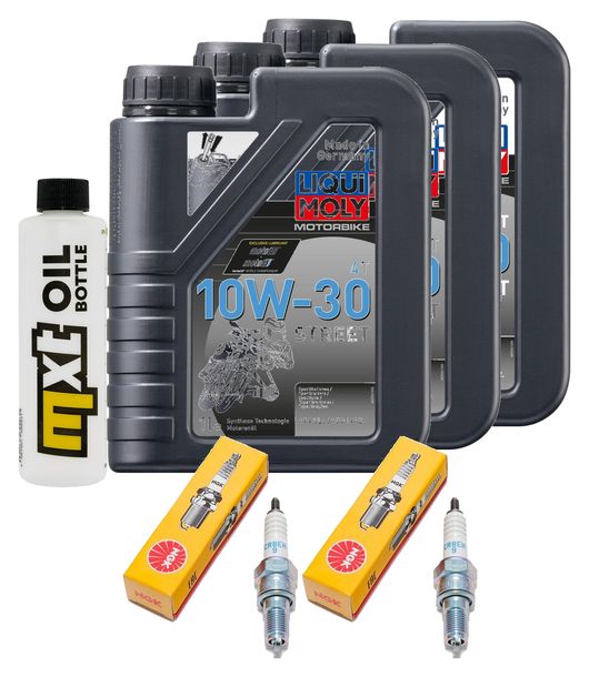 Inspektionspaket 3L 10W-30 + Ölfilter + 2x Zündkerze für Honda SW-T 400 ccm