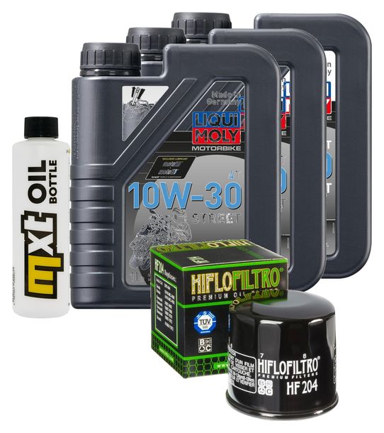 Inspektionspaket 3L 10W-30 + Ölfilter + 2x Zündkerze für Honda FJS Silver-Wing 600 ccm