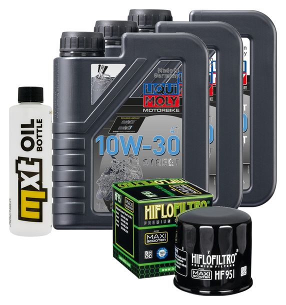 Pacchetto di ispezione 3L 10W-30 + filtro olio + 2x candela per Honda SW-T 600 ccm