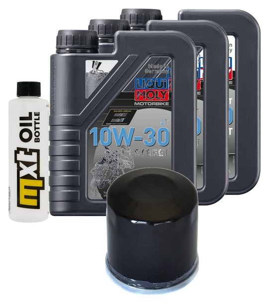 Paquete de inspección 3L 10W-30 + filtro de aceite + 2x bujía para Honda SW-T 600 ccm
