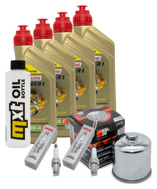 Inspektionspaket 4L 10W-40 + Ölfilter + 2x Zündkerze für Honda NC D Integra 700 ccm