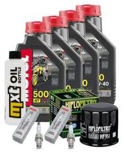 Kit d'inspection 4L 10W-40 + filtre à huile + 2 bougies pour Honda NC D Integra 700 ccm