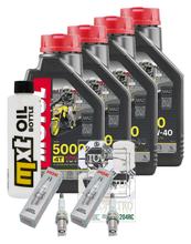 Kit d'inspection 4L 10W-40 + filtre à huile + 2 bougies pour Honda NC D Integra 700 ccm