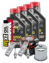 Kit d'inspection 4L 10W-40 + filtre à huile + 2 bougies pour Honda NC D Integra 700 ccm
