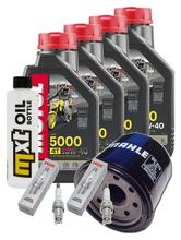 Kit d'inspection 4L 10W-40 + filtre à huile + 2 bougies pour Honda NC D Integra 700 ccm