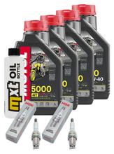 Kit d'inspection 4L 10W-40 + filtre à huile + 2 bougies pour Honda NC D Integra 700 ccm