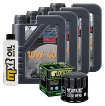 Inspektionspaket 4L 10W-40 + Ölfilter + 2x Zündkerze für Honda NC D Integra 700 ccm