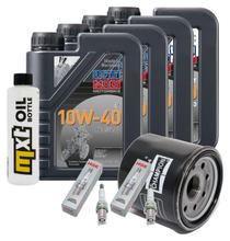 Inspektionspaket 4L 10W-40 + Ölfilter + 2x Zündkerze für Honda NC D Integra 700 ccm