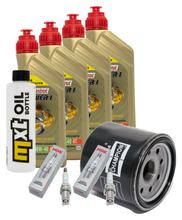 Kit d'inspection 4L 10W-40 + filtre à huile + 2 bougies pour Honda NC D Integra 700 ccm